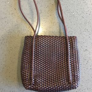 🏝2/$20 Vintage Nine West Basket Straw Purse